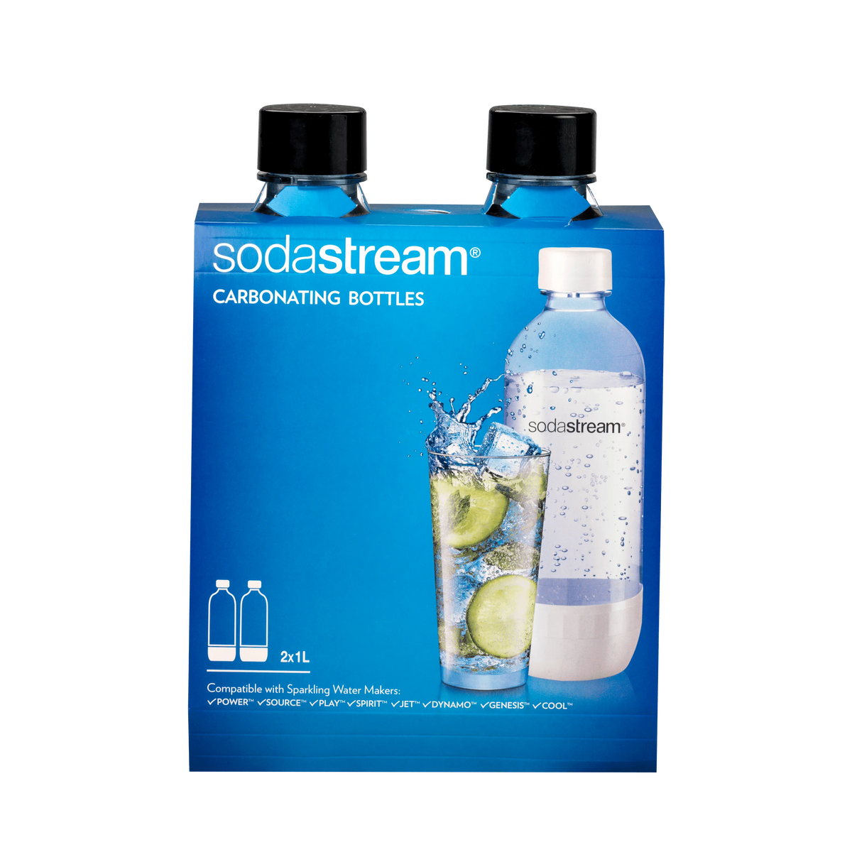 1 Liter Black Carbonating Bottles, 2 Count R984