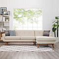 Beige Upholstered Sectional Sofa G316
