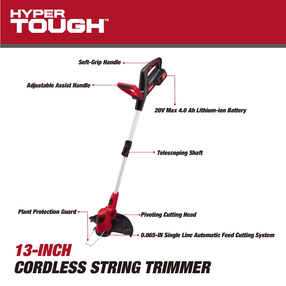 Cordless 13-inch Battery Powered String Trimmer E734416