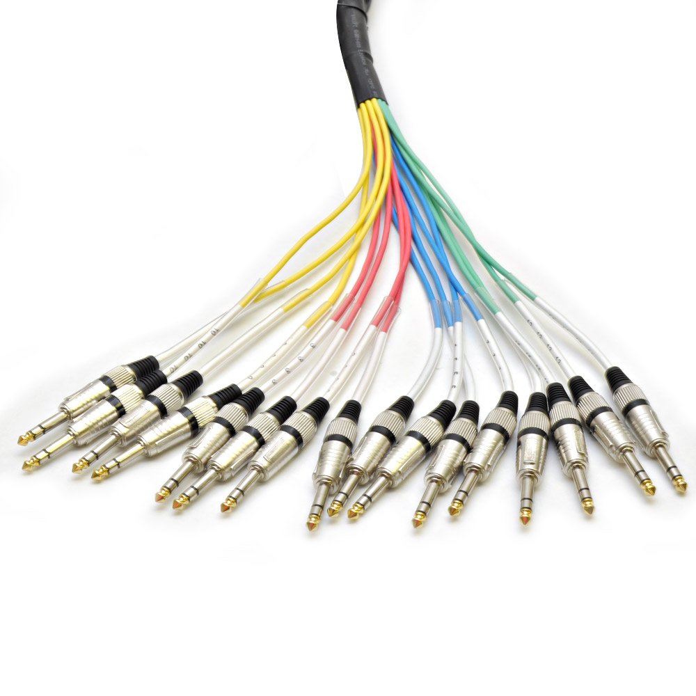 8 Channel 5' XLR Male to 1/4 TRS Snake Cable T38332