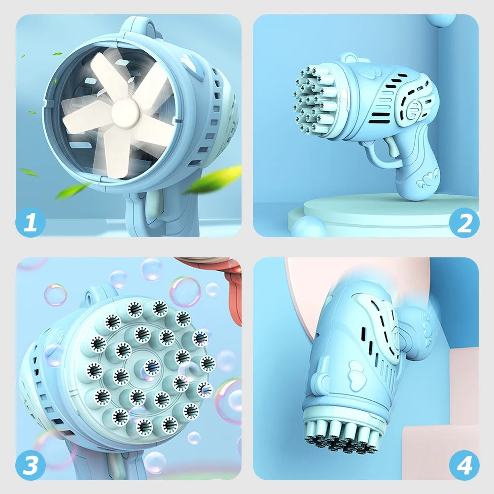 23 Hole Bubble Machine Kid Bubble Blower Toy U6412