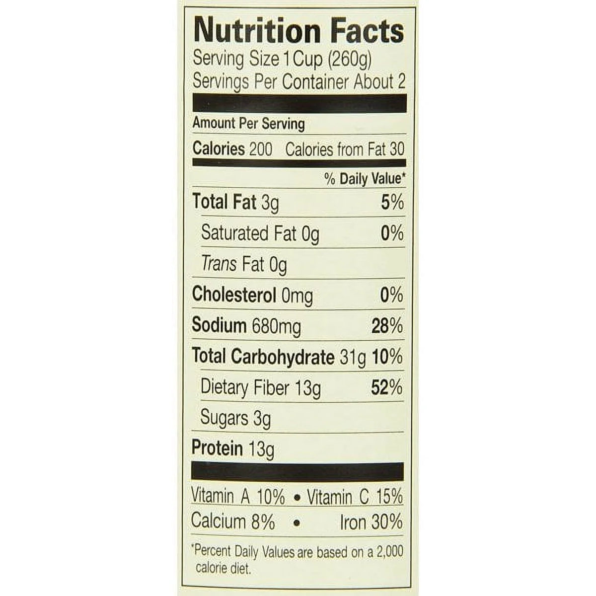 Organic Low Fat Medium Black Bean Chili 12 oz Pack of 4 R75840