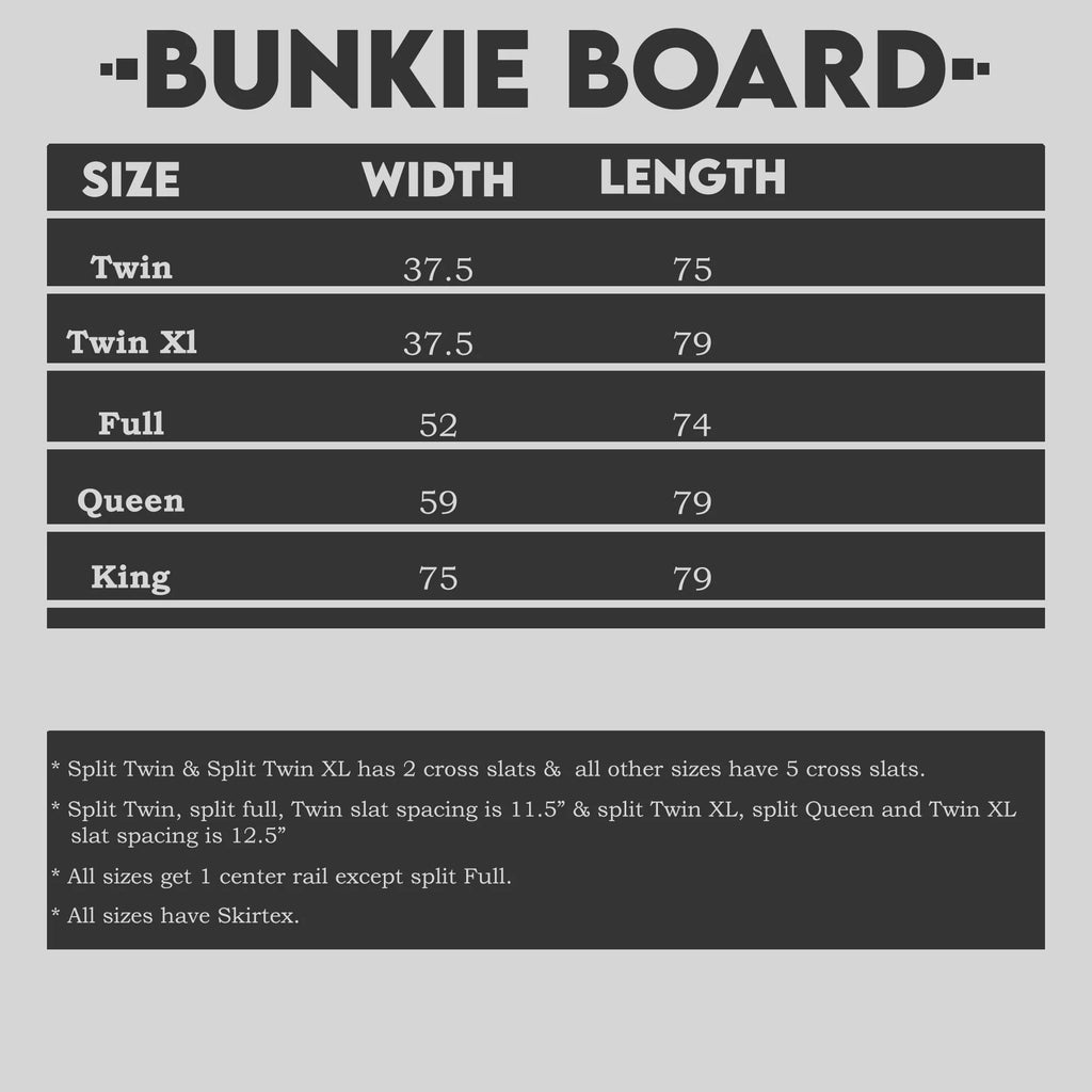 1.5 Split Wood Bunkie Board M7005