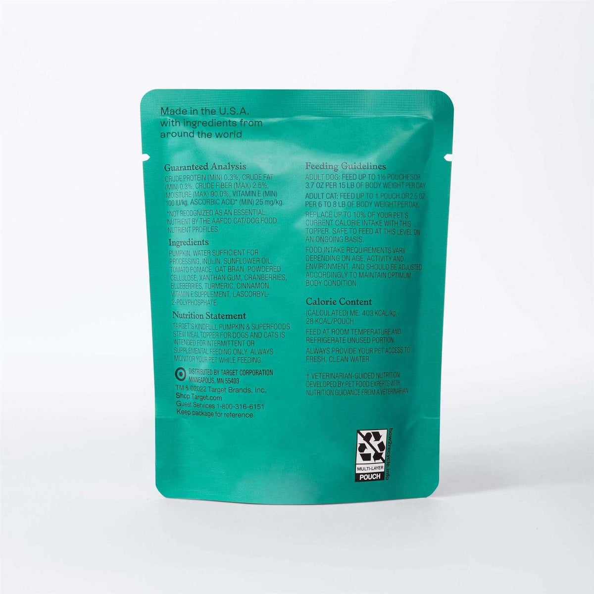 Pumpkin & Superfood Puree Pouch Dog Treat H39047