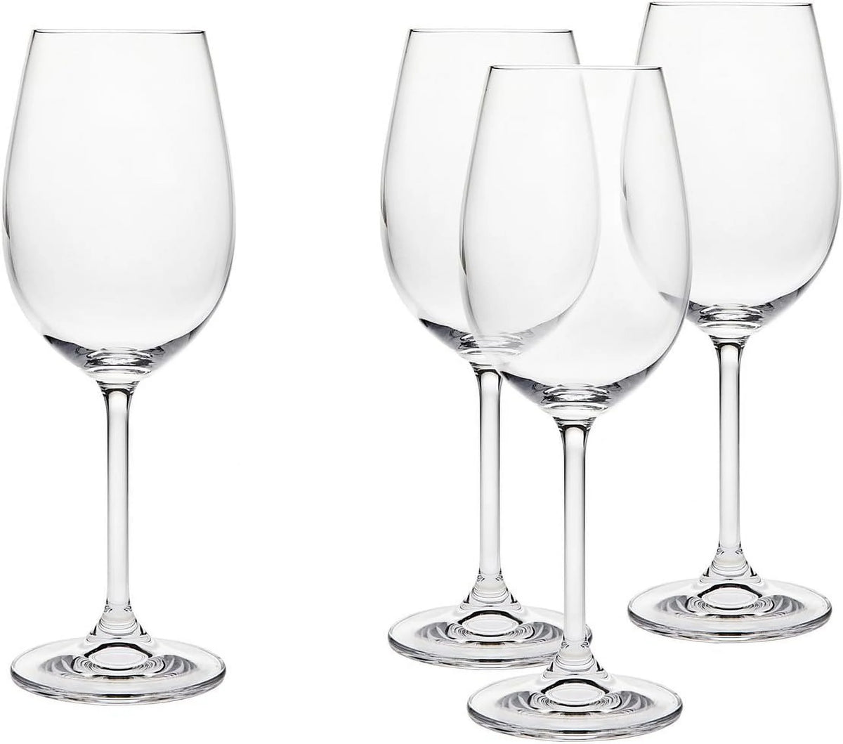 12 Oz. Stemmed White Wine Glasses Set Of 4 E558075