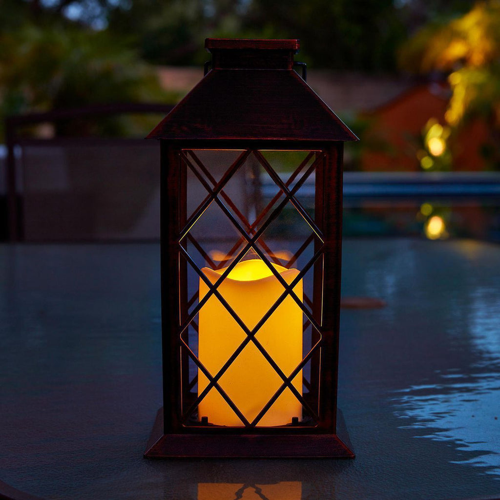 11 in. Solar LED Lantern B828